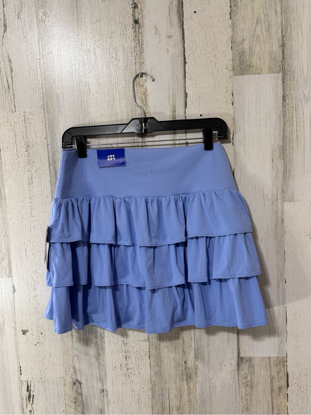 JoyLab Periwinkle Tiered Ruffle Mini Skirt Skort Tennis PickleBall Beach Cruise - Picture 5 of 10